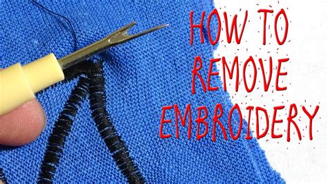 can i remove embroidery